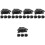 20Ud Clip Casco Plástico Negro Resistente Y Estilizado 6