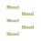 5Stk Dekoratives Holzschild Golden Rustikal Mit Blessed 8