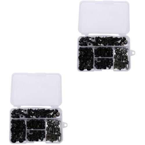 354St Motorfiets Windscreen En Schroeven Zwart Sterk 2