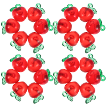 200Stk Leichte Acryl Apfelperlen Rot Charm Basteln Schmuck