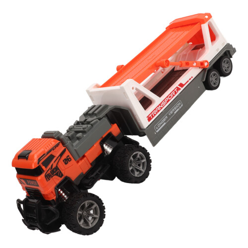 Camion Télécommandé Semi-remorque Avec Remorque Plate - 83 Cm, 2.4 GHz, Effets Lumière Et Son, Pour Enfants 3 Ans Et Plus