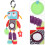 3Pz Giocattoli Trainabili Per E Culla Multicolor Soffici 7