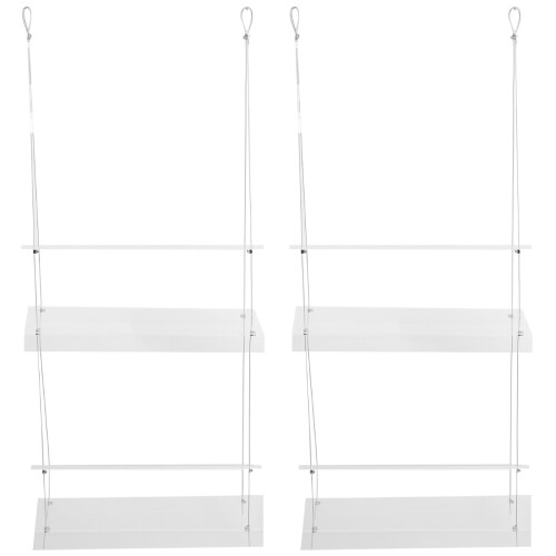 2Pz Espositore Per Vasi in Acrilico Trasparente E Decorativo 2