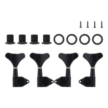 8Stk Schwarze Gitarren Tuner Knöpfe Metall Einstellzubehör