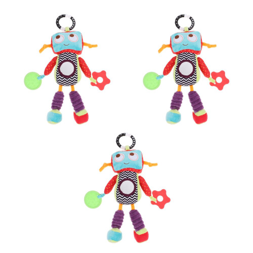 3Pz Giocattoli Trainabili Per E Culla Multicolor Soffici 1