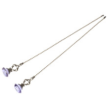 4Stk Lila Kristall Ventilator Kette Metall Verstellbar Elegant