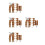 16Set Cerchietti Marrone Fiocco Costume Palco 10