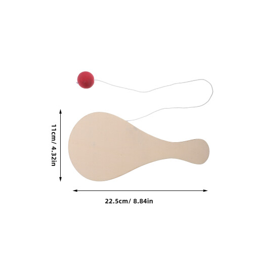 30Pz Gioco Paddle Ball in Legno Per Bambini Attività 2