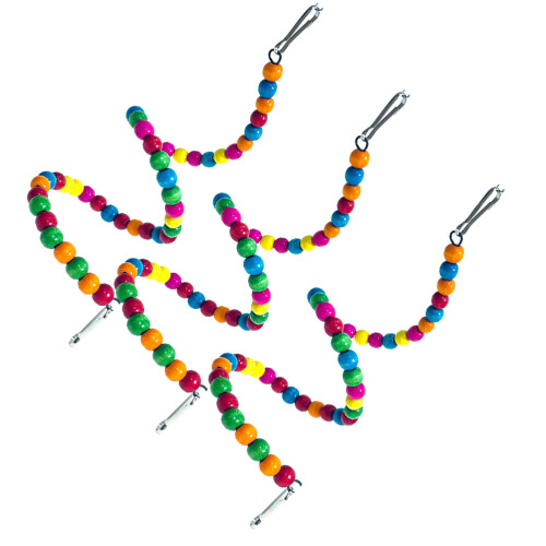 12Pz Giochi Resistenti Per Uccelli Piccoli Colorati Appendere