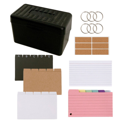 4Pz Organizer Carte Indici Con Box Per Ufficio 2