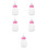 5Pz Per Cuccioli Rosa in Abs+silicone Per Allattamento 5