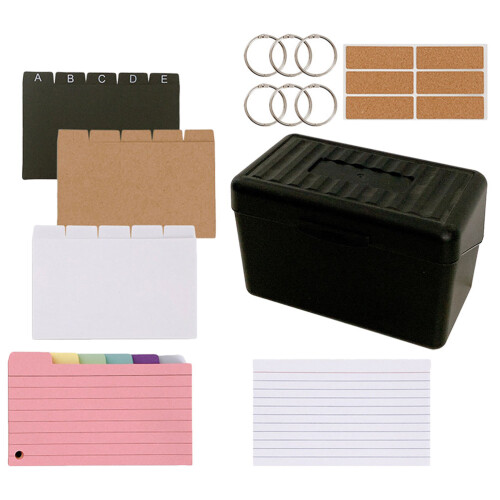 4Pz Organizer Carte Indici Con Box Per Ufficio 1
