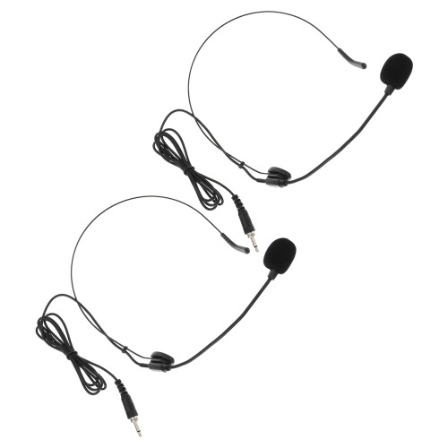 4Pz Microfono Auricolare Con Archetto Nero Per Insegnamento E