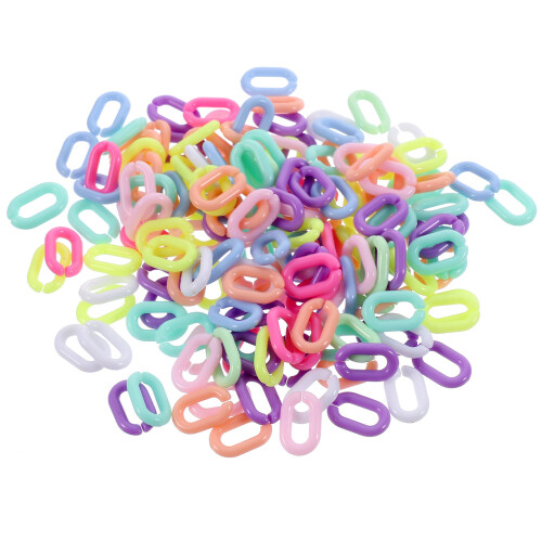 1600Pz Anelli Link Acrilico Per Borse Multicolor DIY