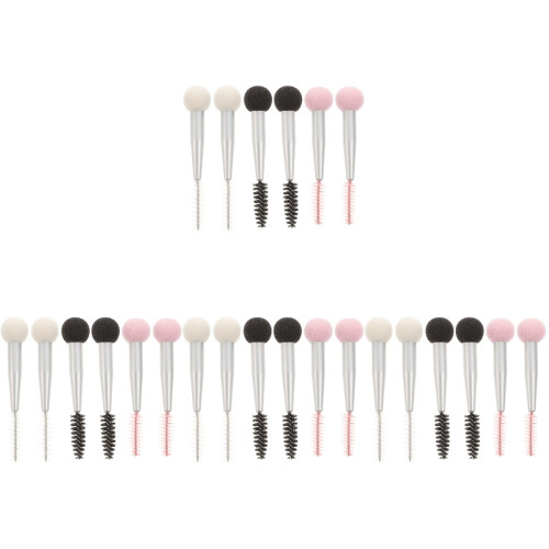 24Pz Spugnette Make Up Colorate Doppia Per Viso, Occhi E Polveri 1