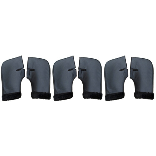 3Paia Windproof Neri Per Outdoor Con Fodera Spessa E Calda 2