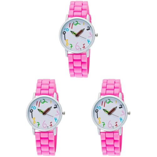 3Pz Orologio Per Rosa Cartoon Quarzo Sicuro E 1