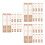 30Pz Mini Separé in Legno Beige Elegante Per Miniature E 6