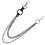 4Pz Catena Argento Portachiavi Unisex 8