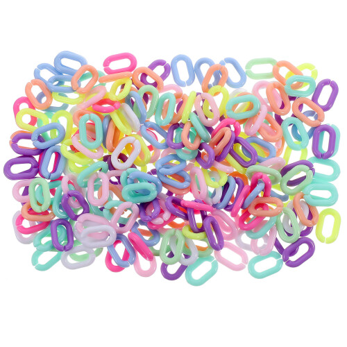 1600Pz Anelli Link Acrilico Per Borse Multicolor DIY 2