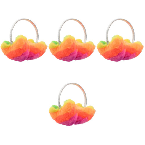 4Pz Paraorecchie Morbido Plush Cuore Per Uso Casa Ragazza 2