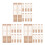 30Pz Mini Separé in Legno Beige Elegante Per Miniature E 3