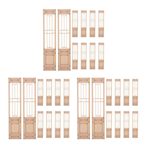 30Pz Mini Separé in Legno Beige Elegante Per Miniature E 2