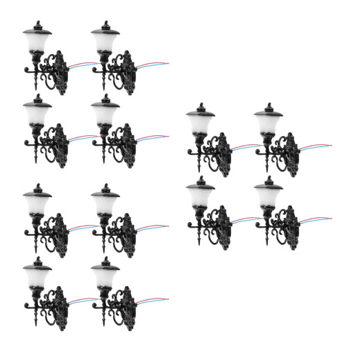 12Pz Lampade Da Mini LED Nero Per Paesaggio in Miniatura 1