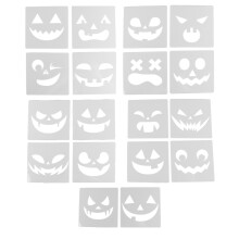 54Pz Strumenti DIY Per Pittura Bambini in Pet Bianco Tema Halloween