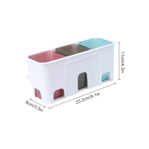 3Pz Ripiano Doccia Appendibile Bianco Resistente E Duraturo 1