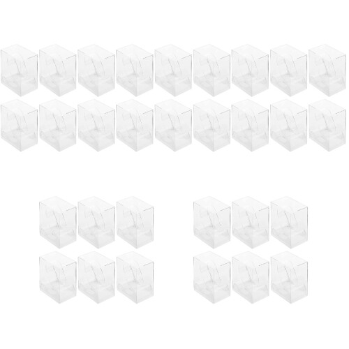 30Pz Box Per Orologi Trasparenti Con Base Espositiva Pratica 2