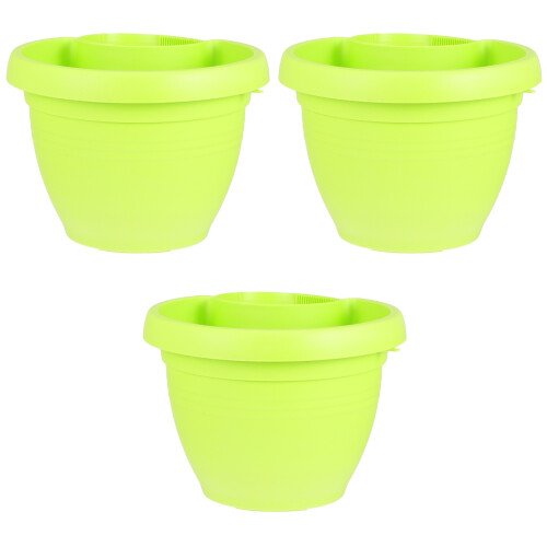 3Pz Cesta Appendibile Spessa Verde Per Piante, Design 2