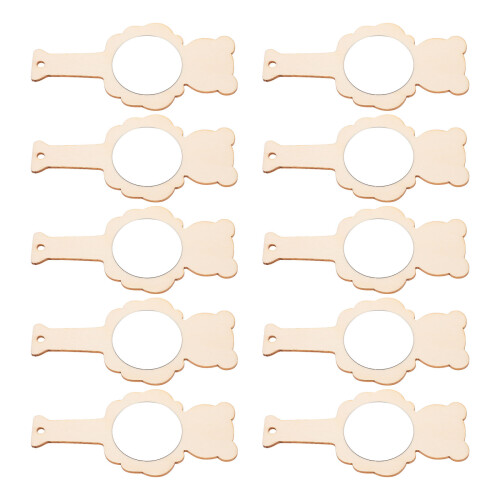 40Pz Specchi Mano in Legno Per Decorazione E Giochi
