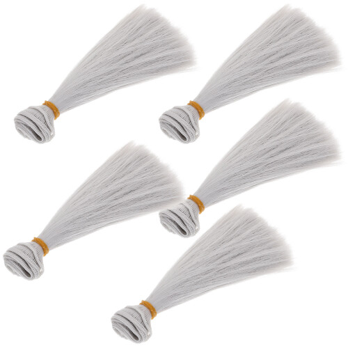 15Pz Parrucche Per Bambole DIY Materiale PP Lisci Resistenti 1