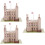 3Set Gioco Puzzle 3D Torre Carta Khaki Per Bambini Creativi 9