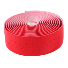 2Set Nastro Manubrio in PU Rosso Antiscivolo Ammortizzante Per Bici