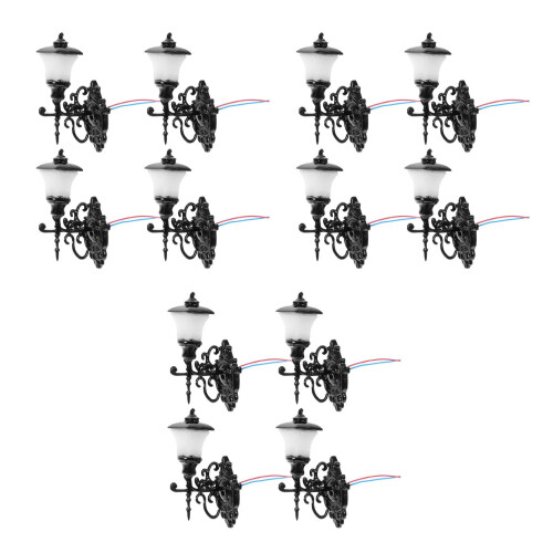 12Pz Lampade Da Mini LED Nero Per Paesaggio in Miniatura 2