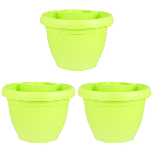 3Pz Cesta Appendibile Spessa Verde Per Piante, Design 1
