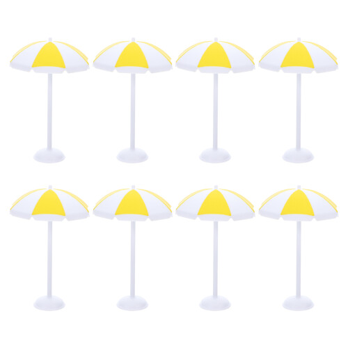 24Pz Ombrellini Decorativi Gialli in Per Miniature E Terrari 1