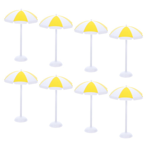 24Pz Ombrellini Decorativi Gialli in Per Miniature E Terrari 2