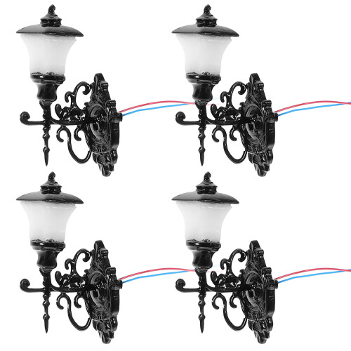 12Szt Mini LED Ścienne Czarna Do Mini Domków I Dioram
