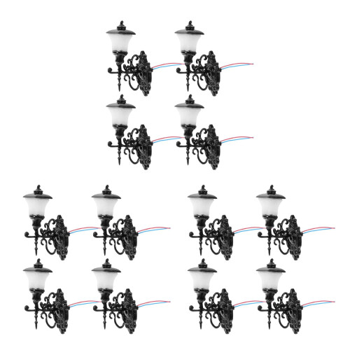 12Szt Mini LED Ścienne Czarna Do Mini Domków I Dioram 2
