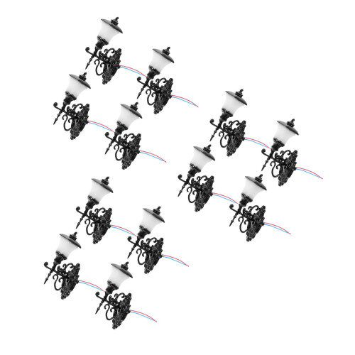 12Szt Mini LED Ścienne Czarna Do Mini Domków I Dioram 1
