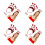4Conjuntos Tiara Glitter Vermelha Decoração 6