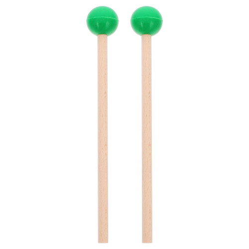 2Pares Baquetas Práticas Para Percussão Verde Com Confortável