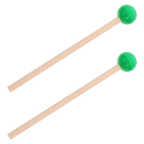 2Pares Baquetas Práticas Para Percussão Verde Com Confortável 2