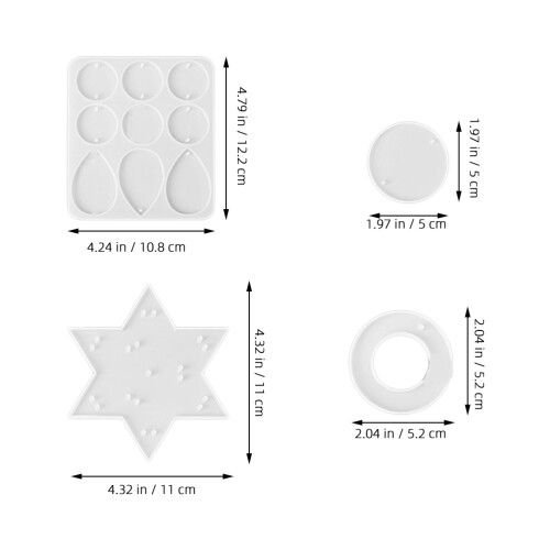 2Conjuntos Moldes Para De DIY Silicone Resistente 1