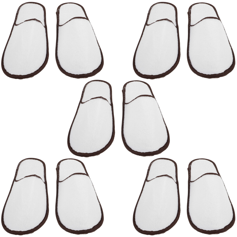 10Pary Kapcie Jednorazowe Z Grubą Podeszwą AntypośLizgową Dla GośCi-image