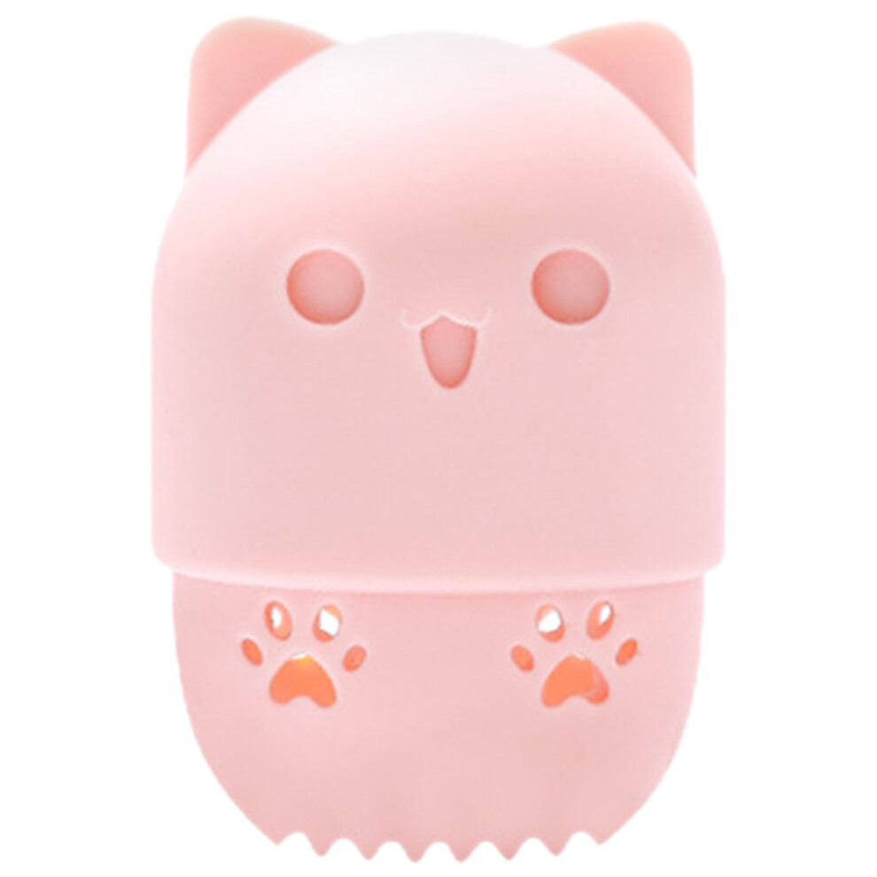 5Szt RóżOwy Silikonowy Pojemnik Na GąBki Do MakijażU MałY I Praktyczny-image