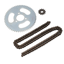 Kit de pignon de chaîne en acier 25H, 55 dents à l'arrière & 12 dents à l'avant pour mini moto ATV de 47CC/49CC
